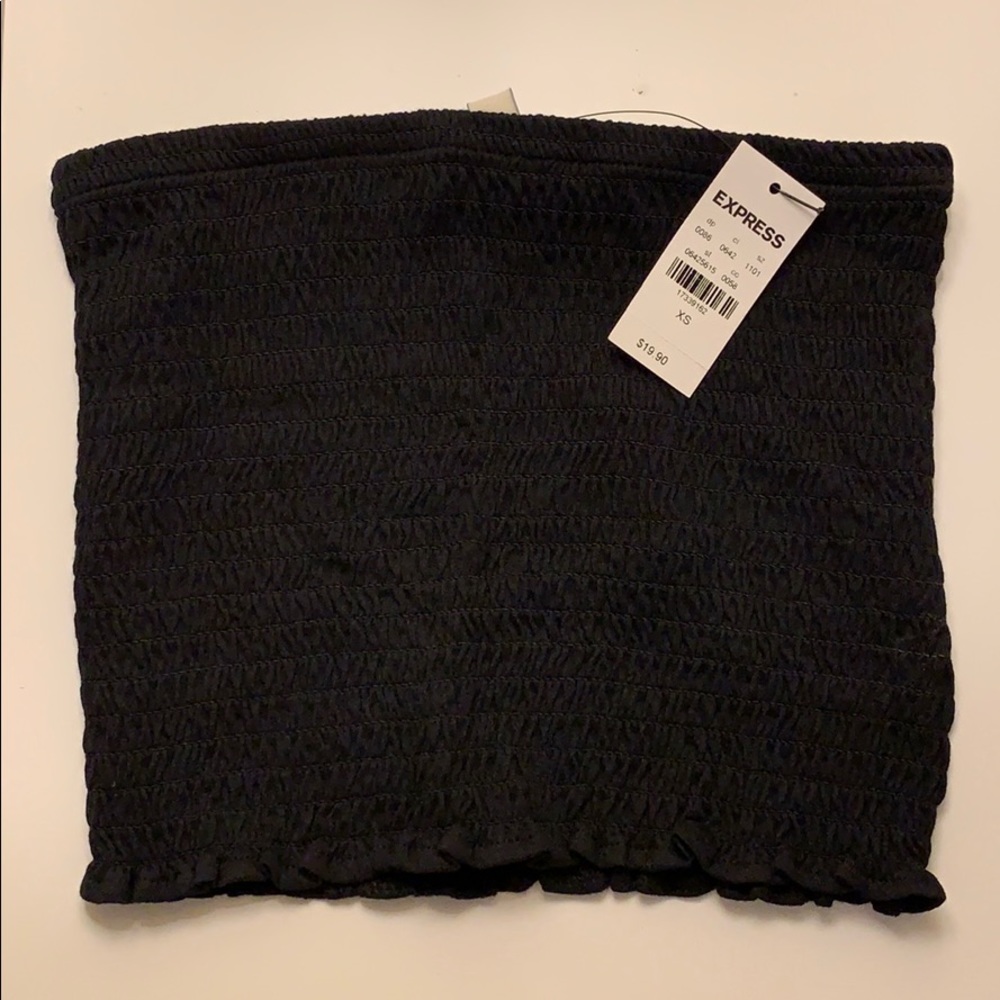 NWT Express Black Smock Crop Top - Size XS